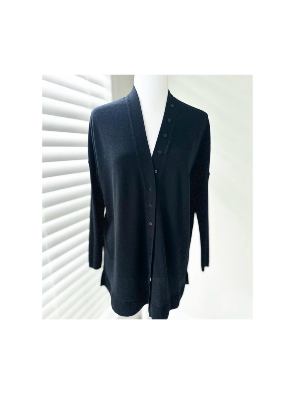 AllSaints Black Button-Front Women’s Cardigan - Picture 3 of 7